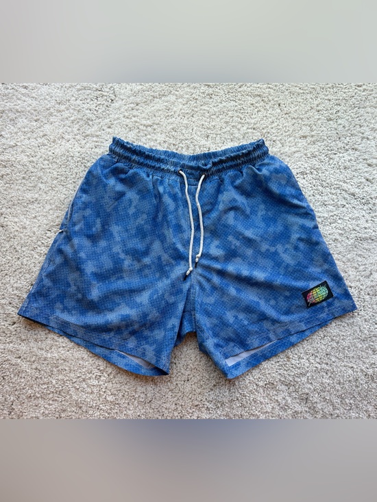 Slunks Other - Blue Men's Hybrid Shorts with Elastic Waist